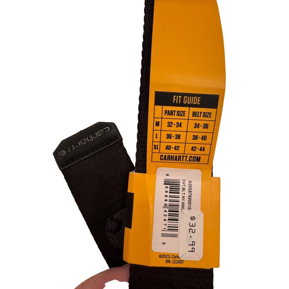 Carhartt Belt Size Large Nylon Webbing Ladder Lock LOGO NWT - Picture 2 of 9